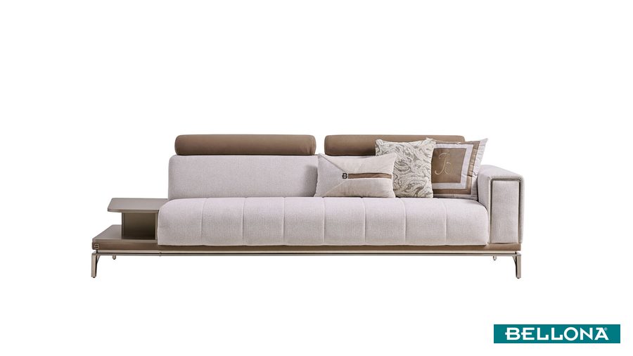 Loria 3-Sitzer rechts Sofa - Beige von Bellona
