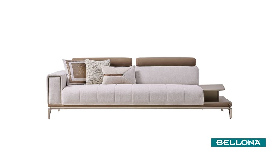 Loria 3-Sitzer links Sofa - Beige von Bellona