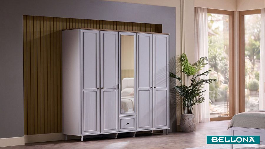 Marcelo 5-türiger Kleiderschrank von Bellona