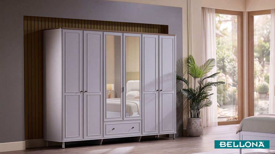 Marcelo 6-türiger Kleiderschrank von Bellona