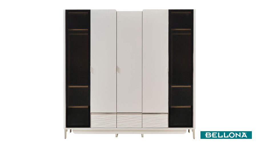 Marietta 5-türiger Kleiderschrank Cam -türig von Bellona