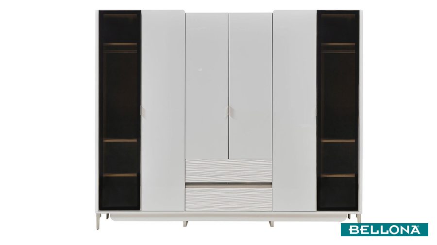 Marietta 6-türiger Kleiderschrank Cam -türig von Bellona
