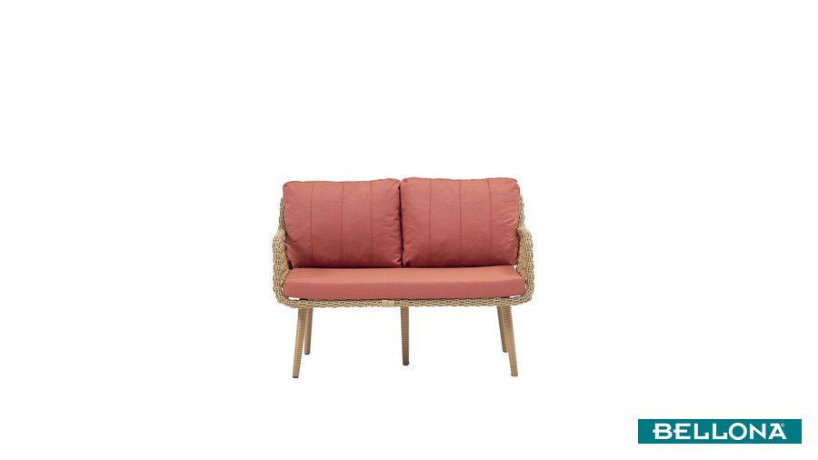 Martin 2-Sitzer Sofa - Ziegelrot von Bellona