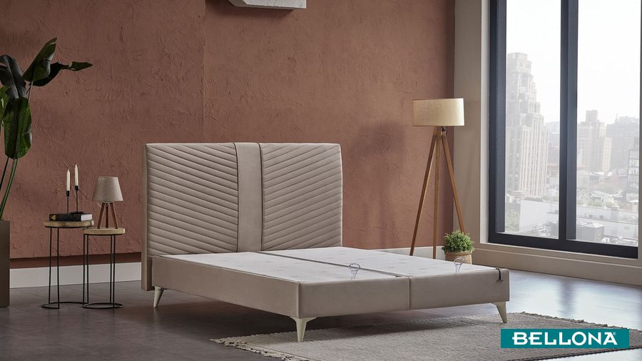 Petra Plus Midi Bettbox - Taupe von Bellona