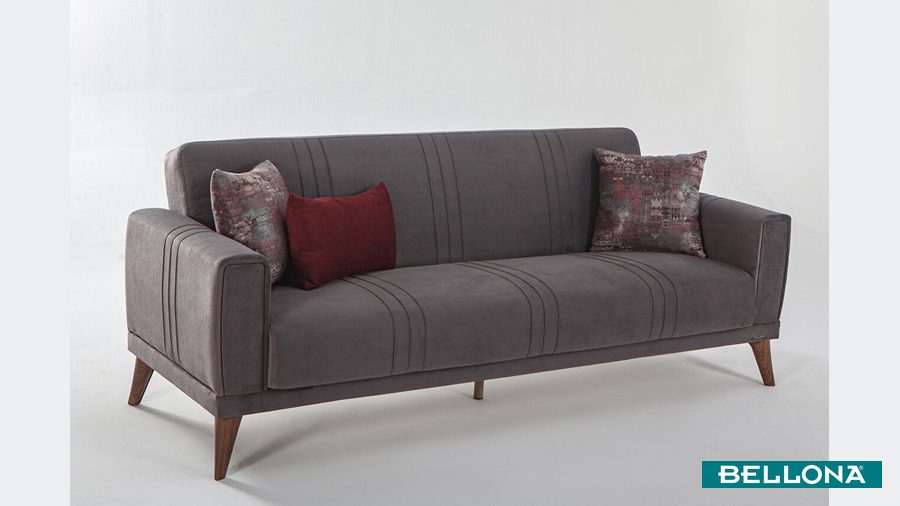 Ruby 3-Sitzer Sofa - Bordo Zierkissen von Bellona