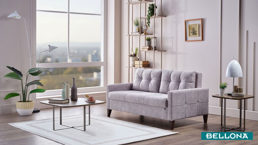 Sandro Family 2-Sitzer Schlafsofa - Grau von Bellona