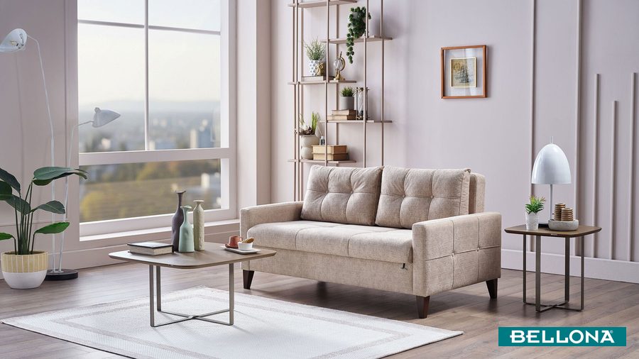 Sandro Family 2-Sitzer Schlafsofa - Taupe von Bellona