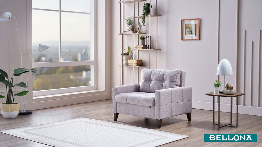 Sandro Family Sessel Schlafsofa - Grau von Bellona