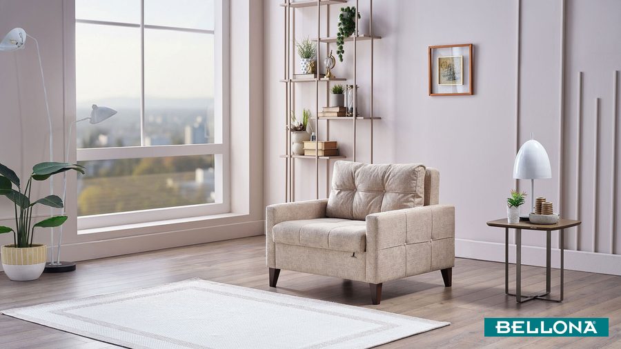 Sandro Family Sessel Schlafsofa - Taupe von Bellona