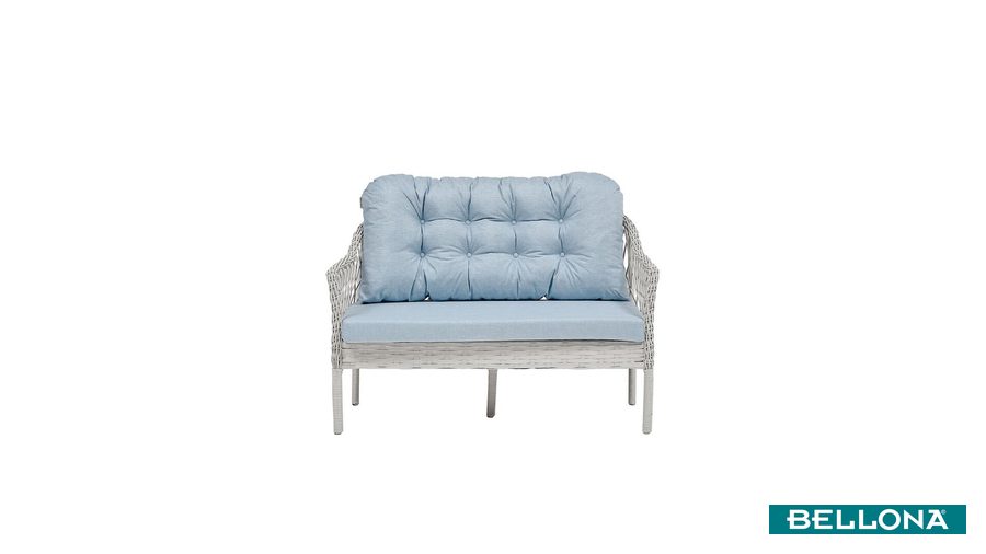 Setra 2-Sitzer Sofa - hell Blau von Bellona