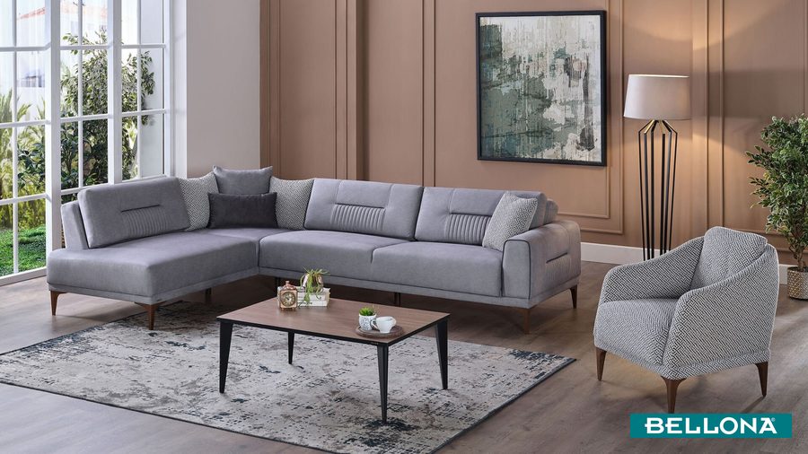 Seul Ecksofa - Grau von Bellona