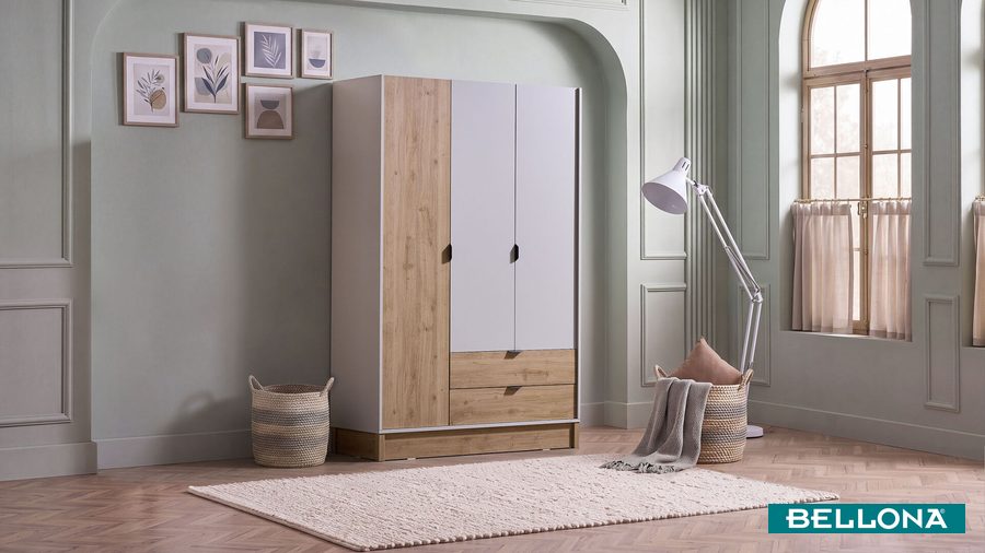 Wendy 3-türiger Kleiderschrank von Bellona