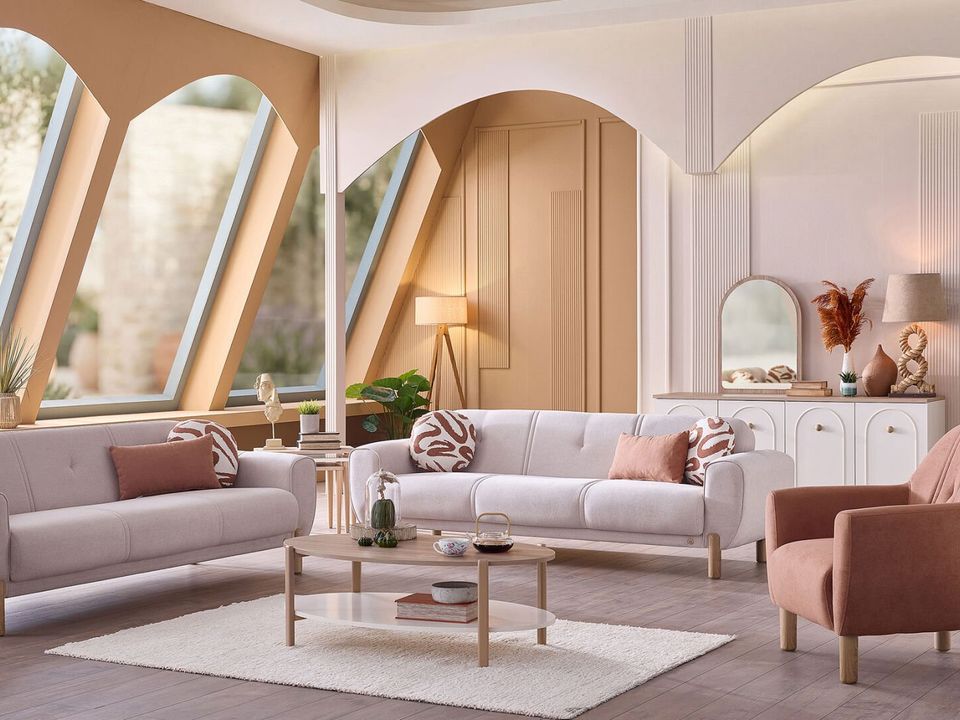 Wohnzimmer mit Sofagarnitur