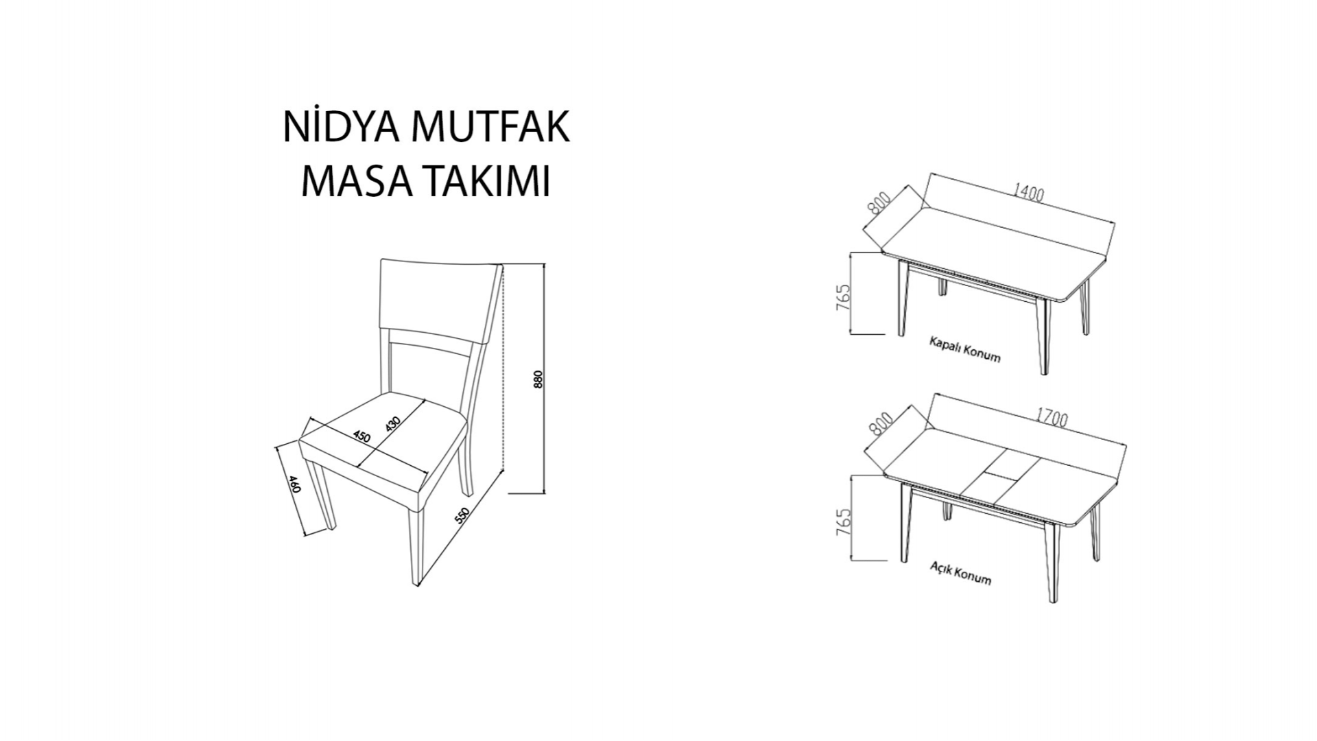 Nidya Küchentisch Set