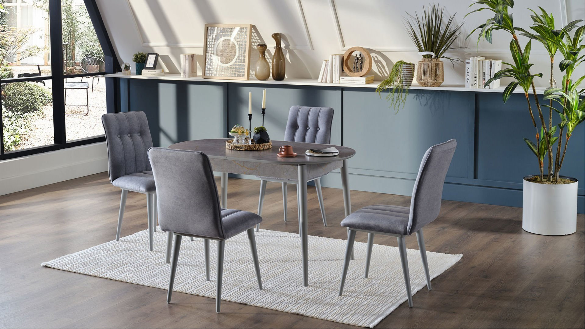 Pruva Küchentisch Set Grau