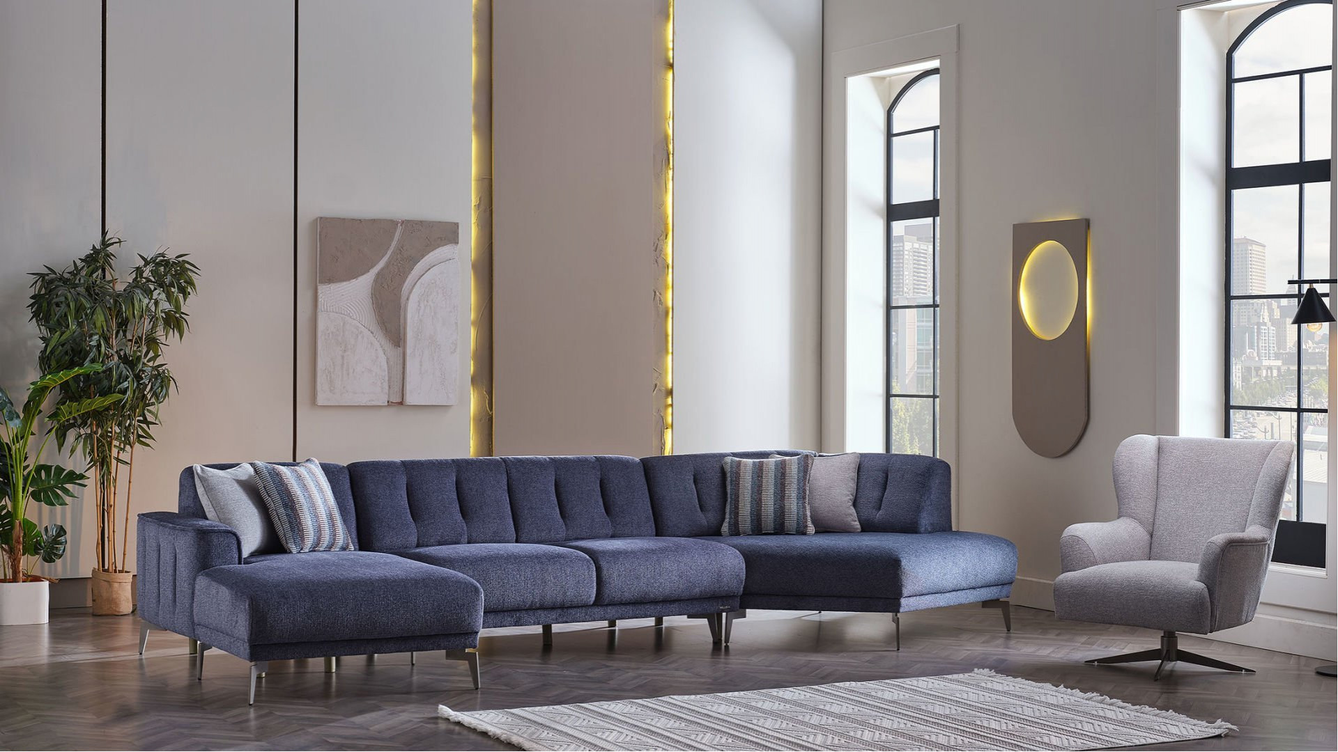 Atlanta Wohnlandschaft - Blau