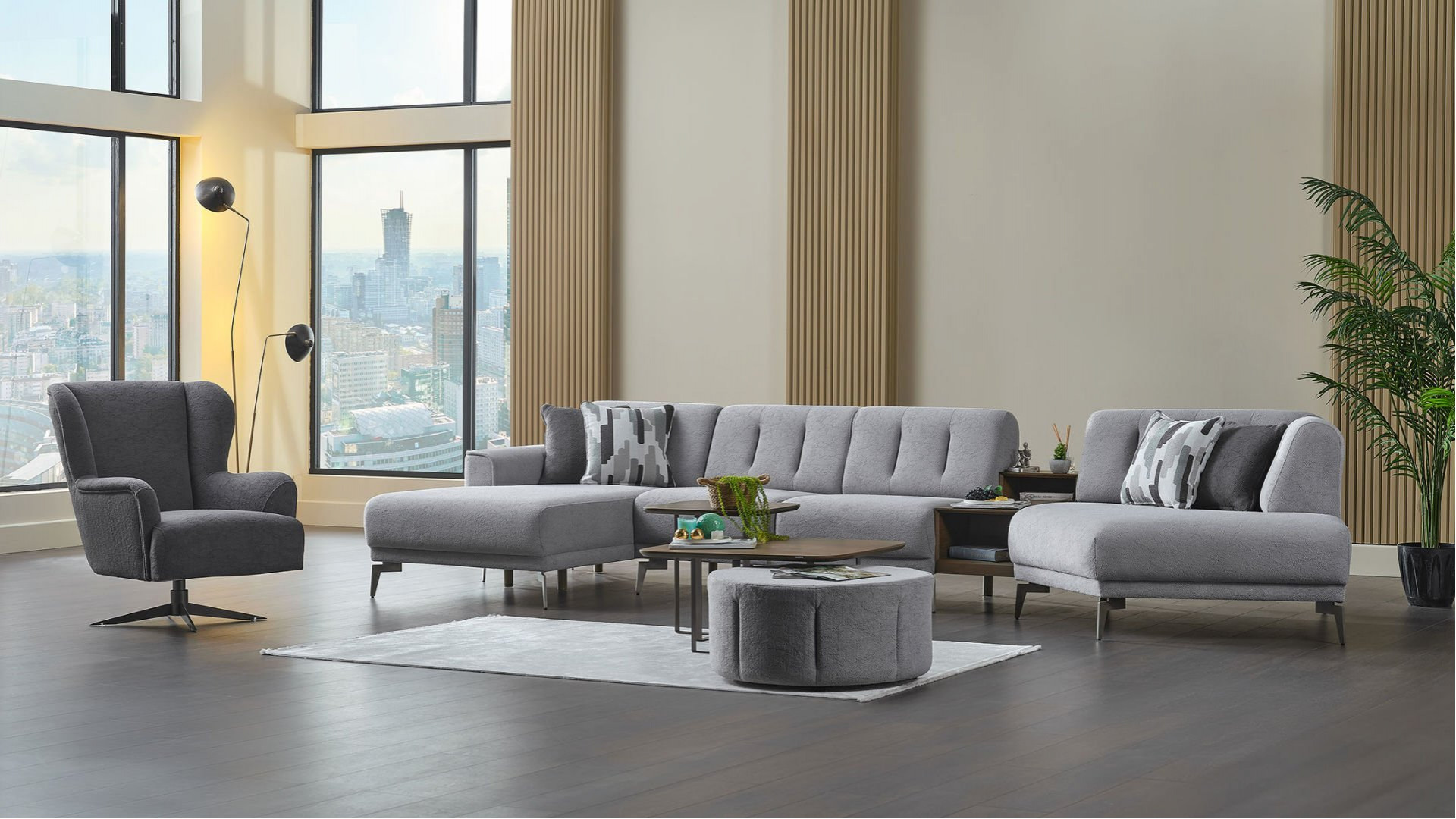 Atlanta Wohnlandschaft - Grau