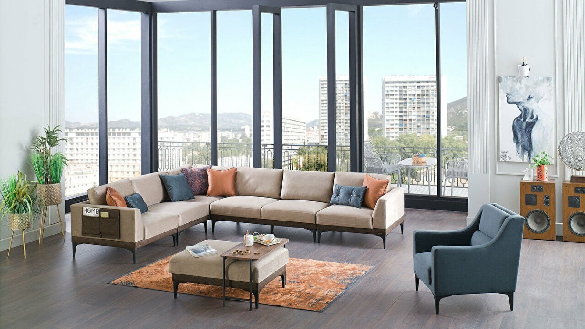 Efect Wohnlandschaft - Graubraun