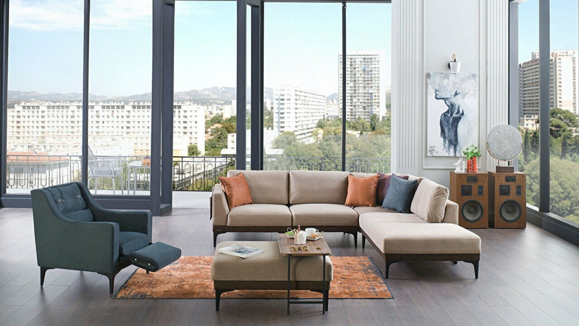 Efect Wohnlandschaft - Graubraun