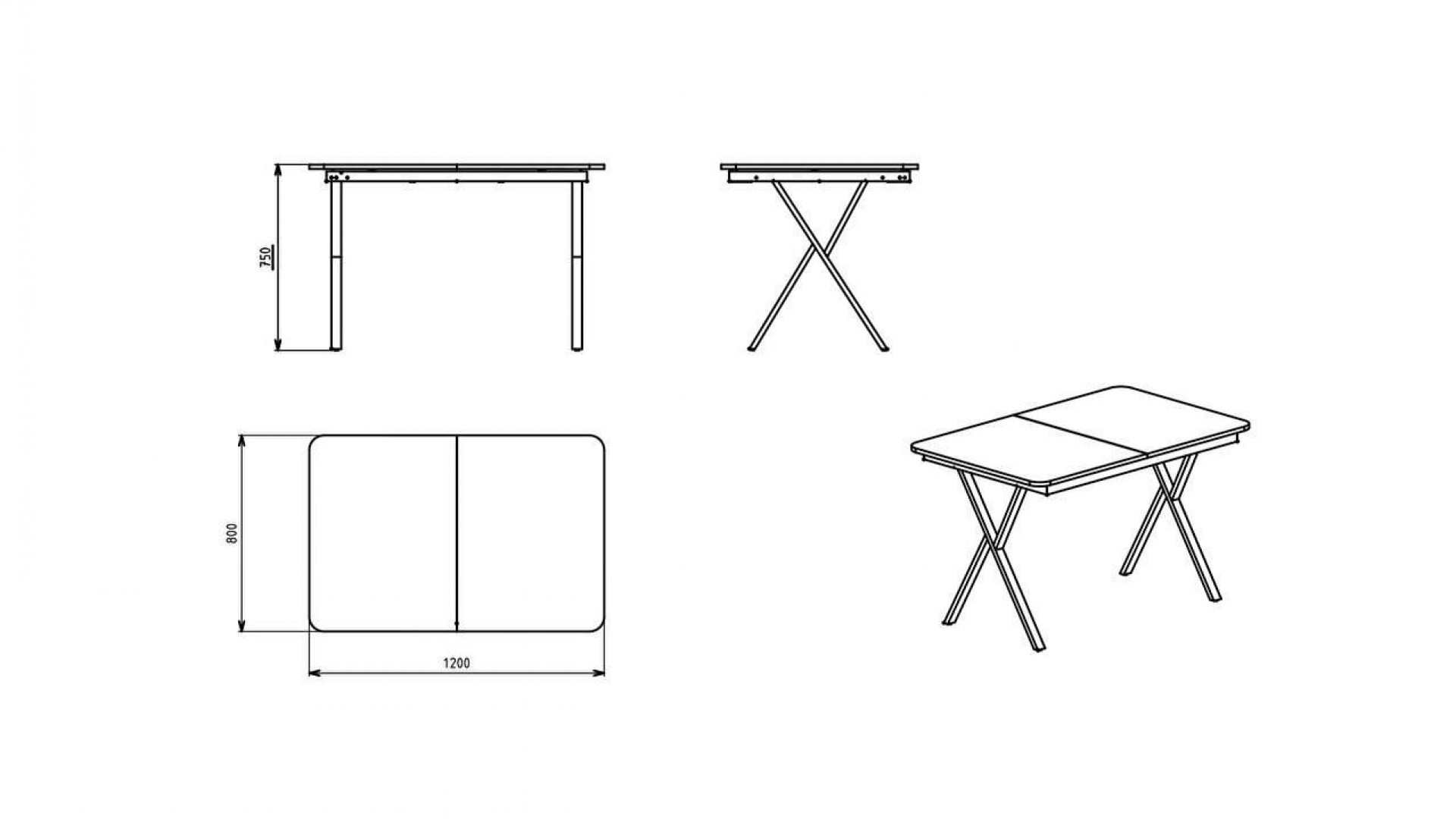 Lizya Esstisch, ausziehbar