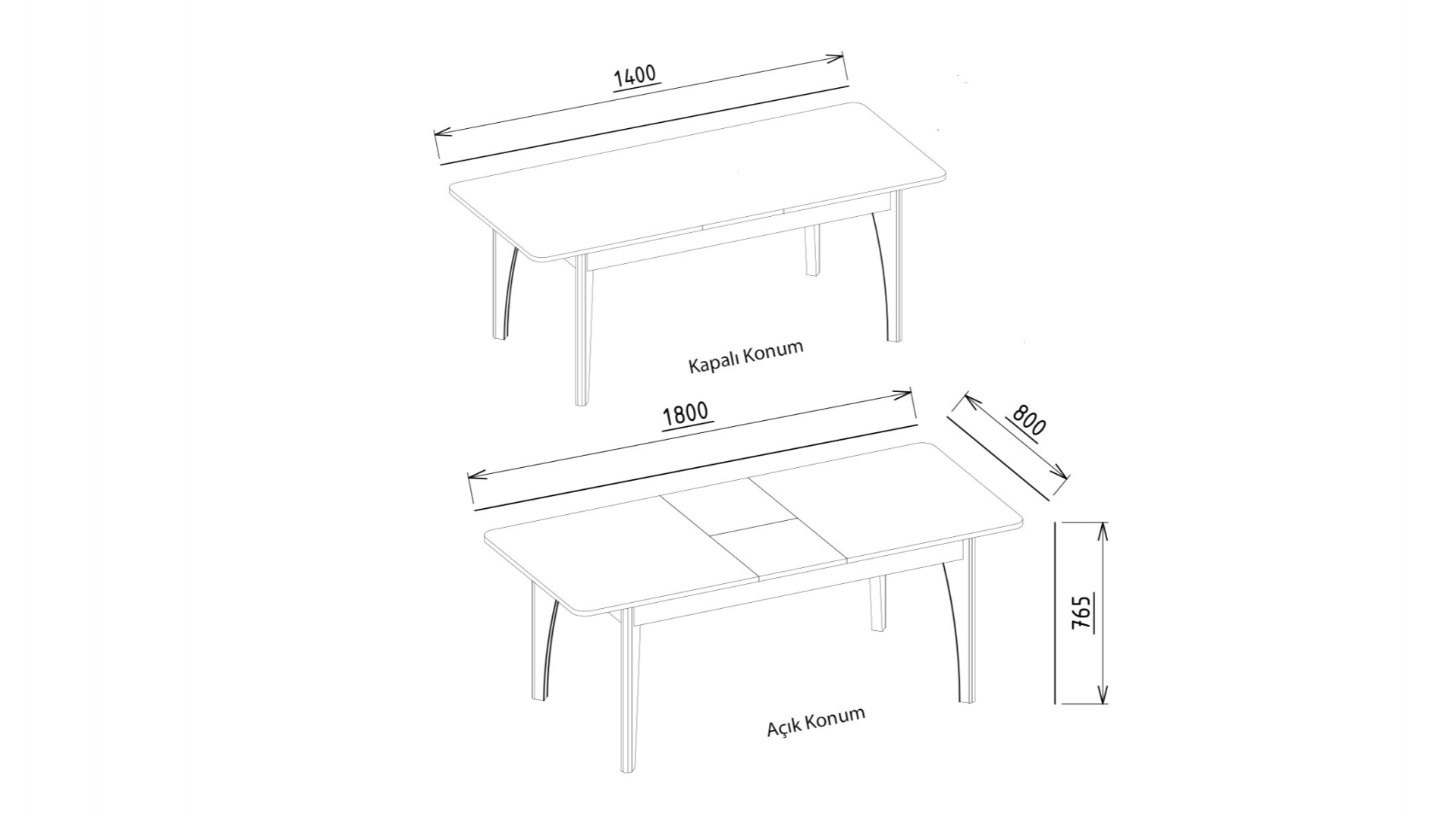 Melinton Mini Esstisch, ausziehbar