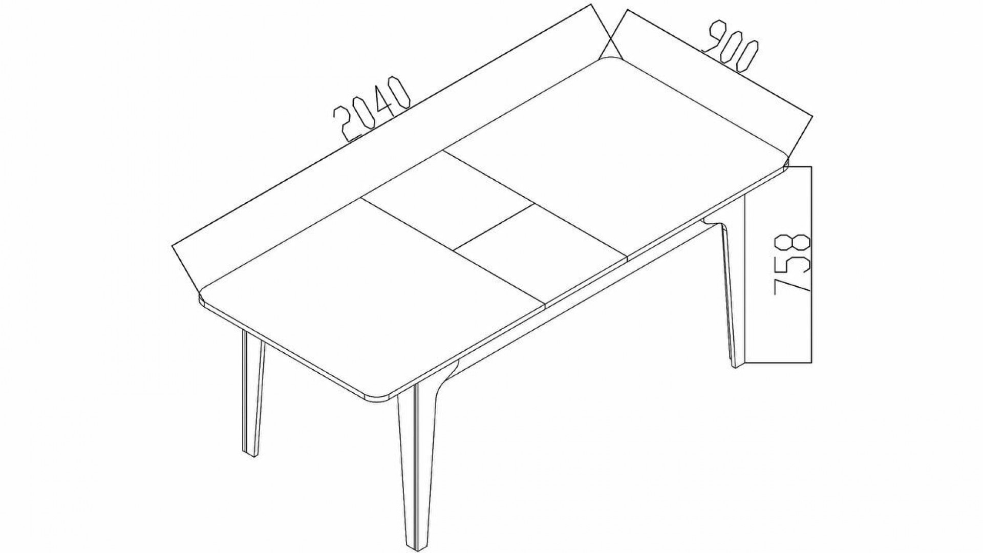 Monaco Esstisch, ausziehbar