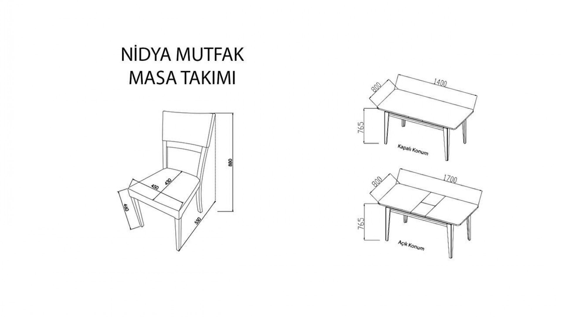 Nidya Esstisch, ausziehbar