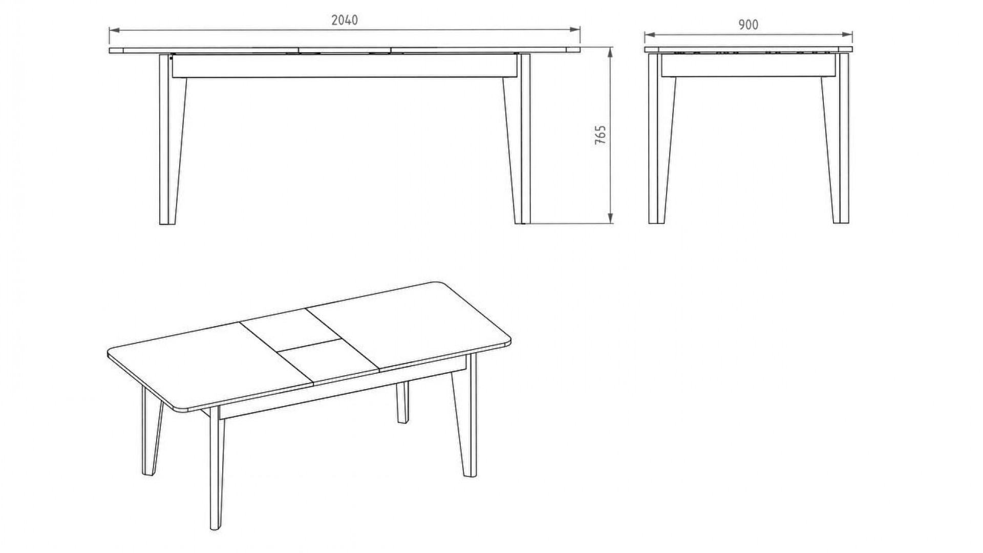 Pandora Esstisch, ausziehbar