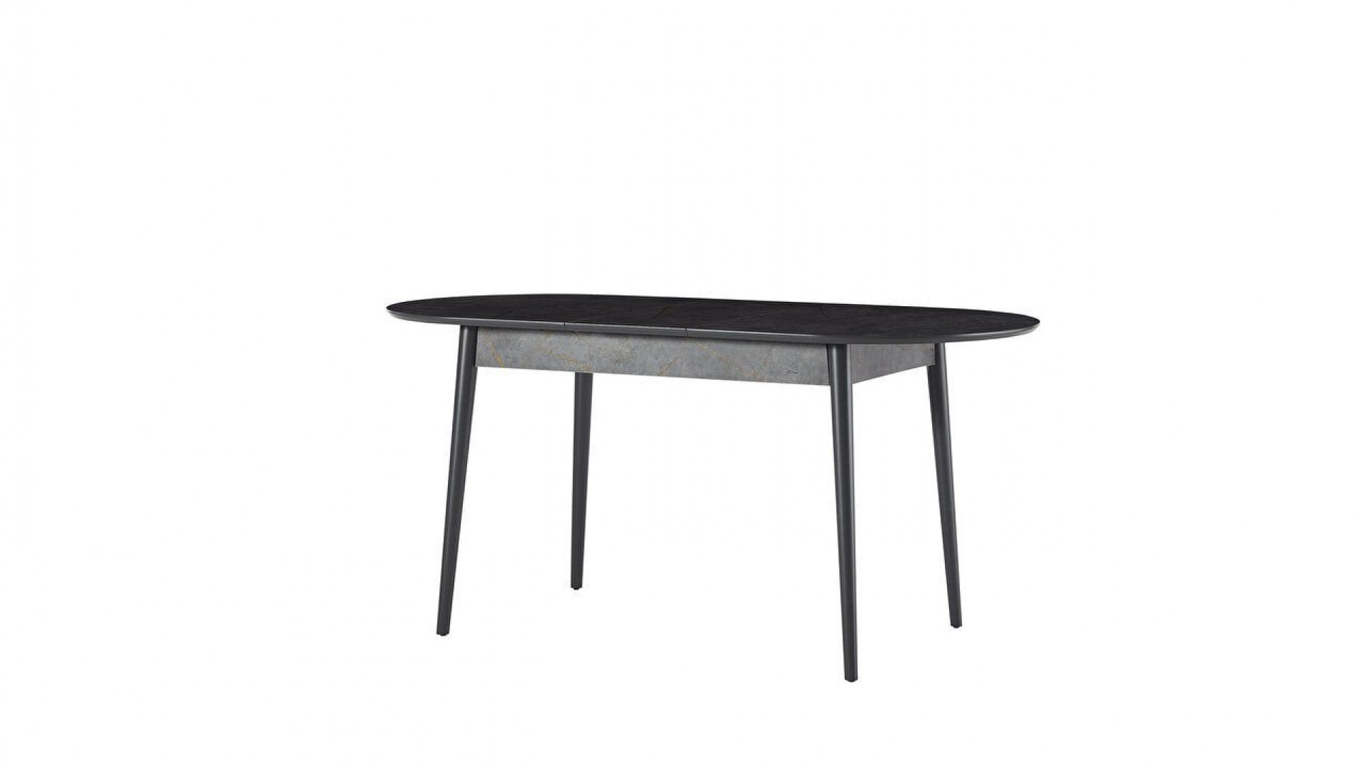 Pruva Esstisch Schwarz, ausziehbar