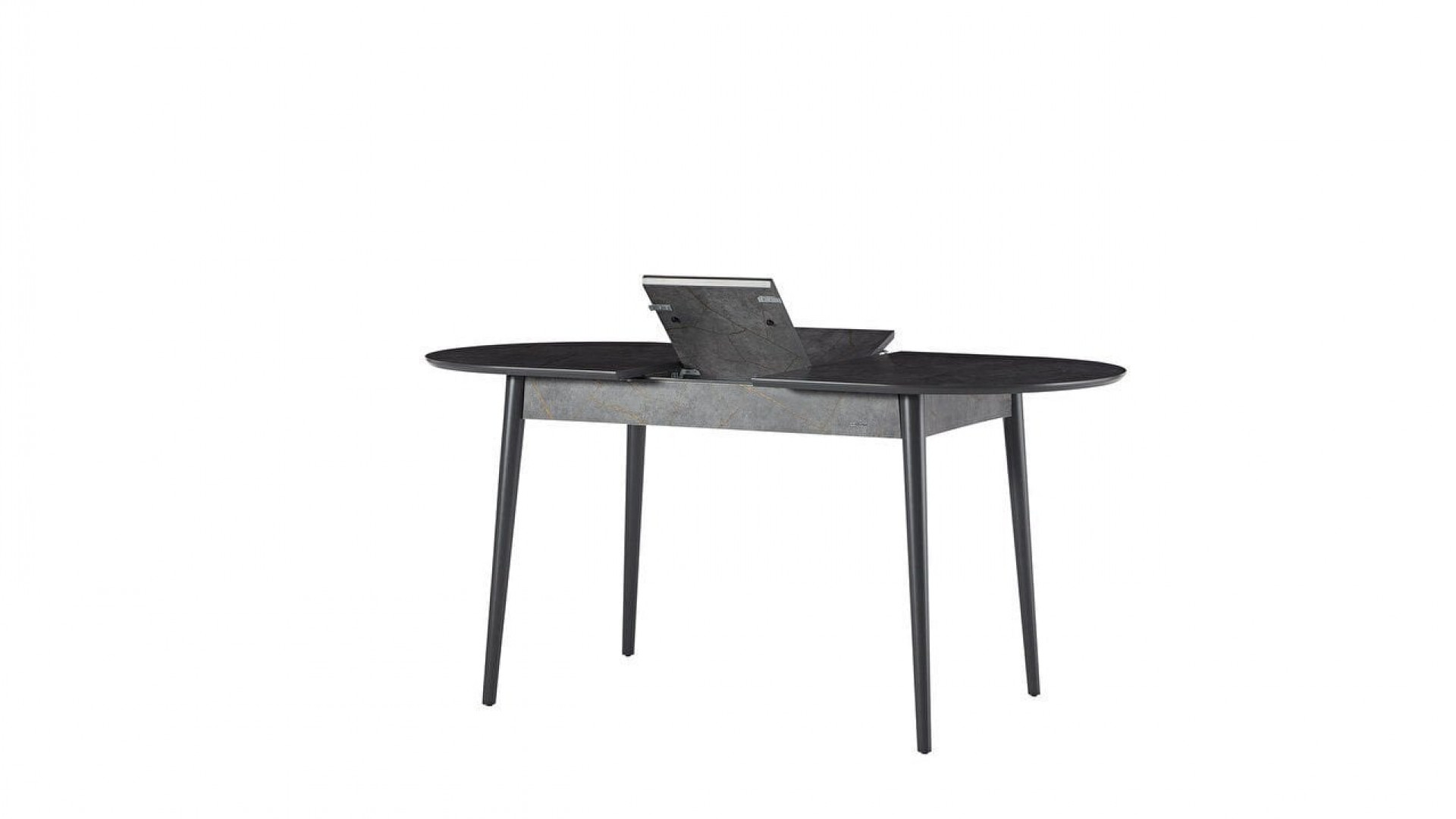 Pruva Esstisch Schwarz, ausziehbar