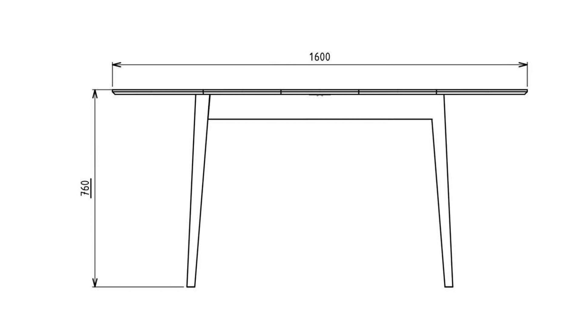 Pruva Esstisch Schwarz, ausziehbar