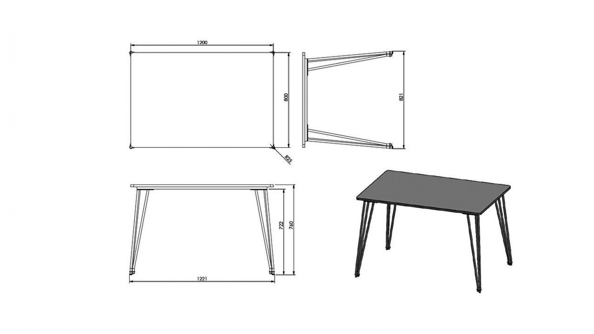 Tokyo Esstisch Schwarz