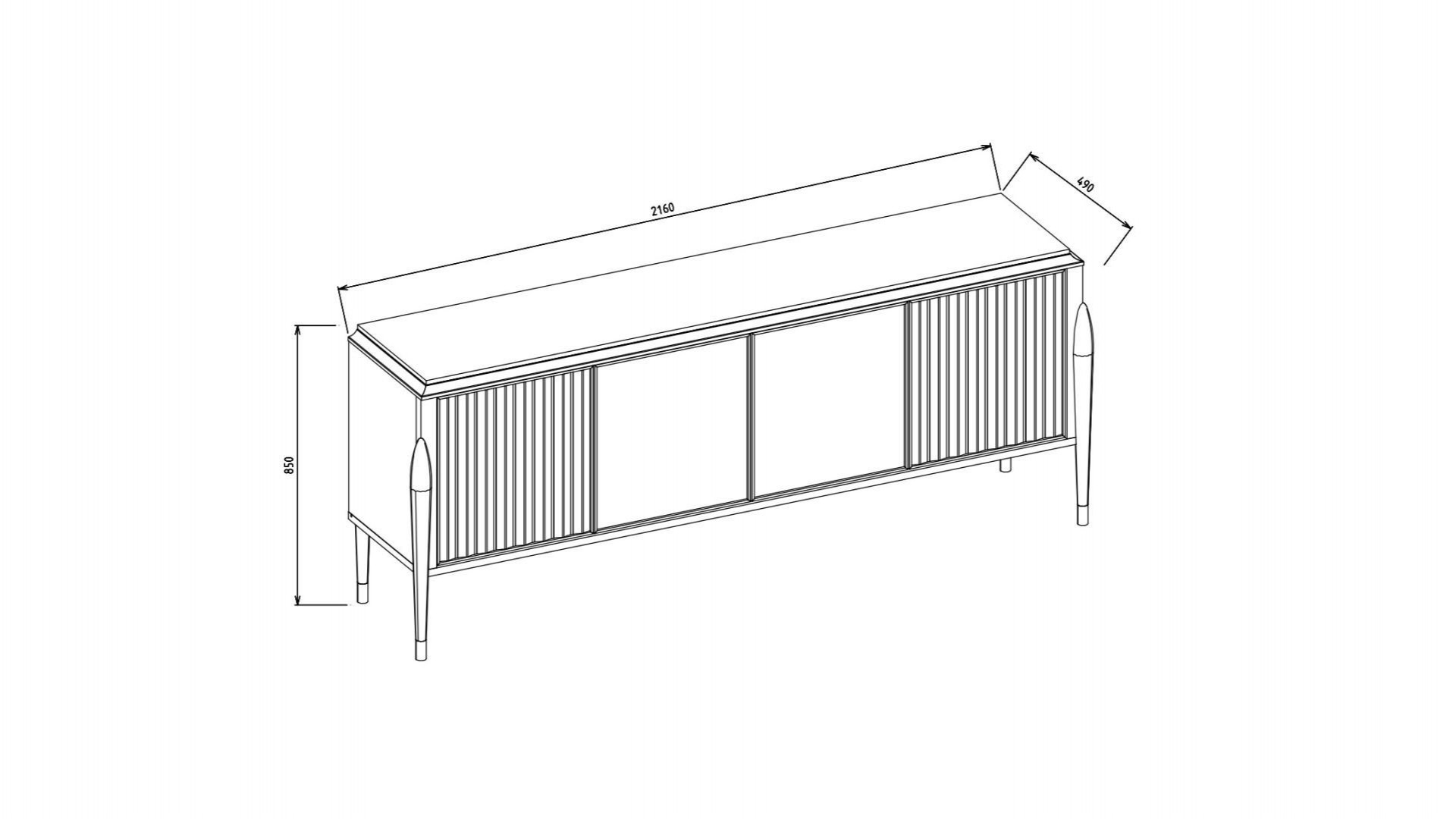 Gravita Kommode Grau