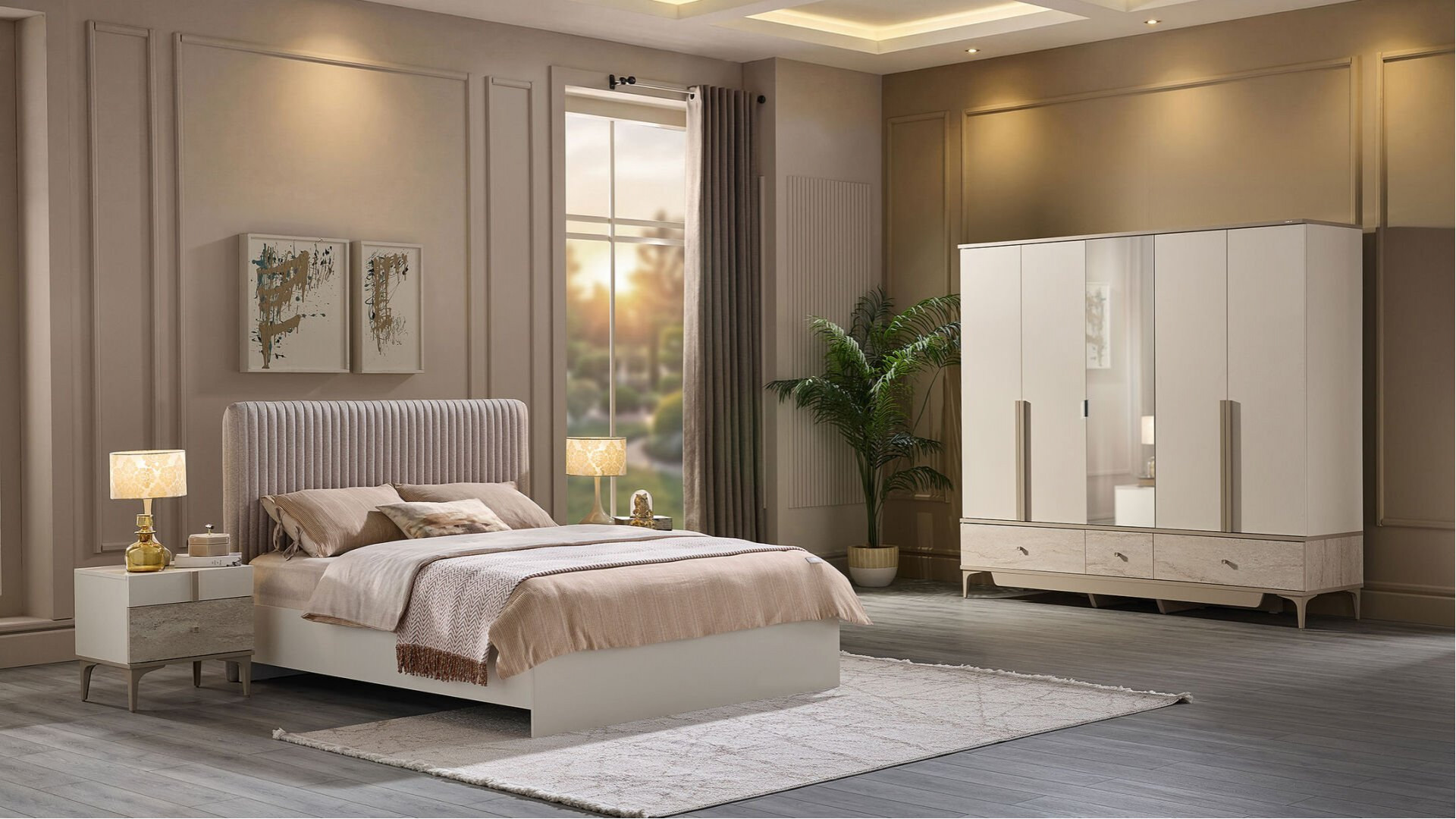 Anton 5-türiger Kleiderschrank