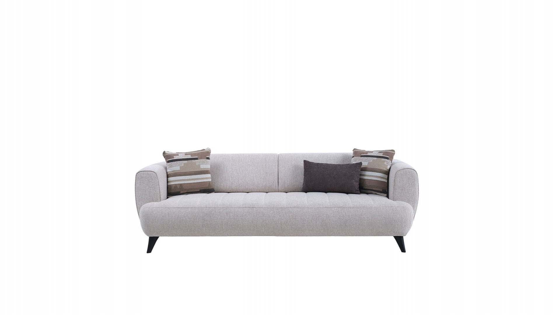 Mona 3er-Sofa - Beige - Kahve-Füße
