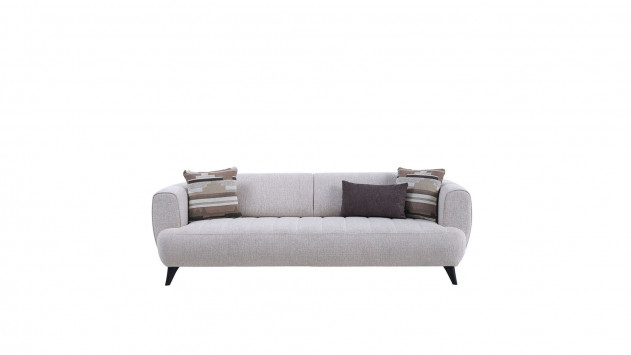 Mona 3er-Sofa - Beige - Kahve-Füße