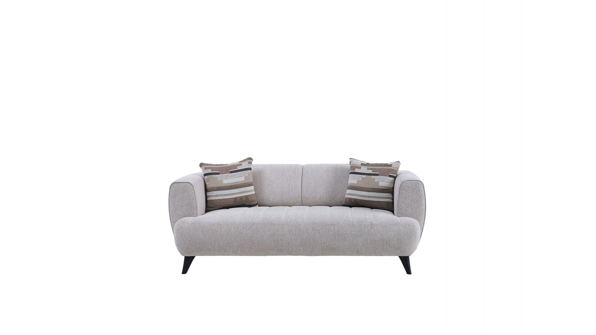 Mona 2er-Sofa - Beige - Kahve-Füße