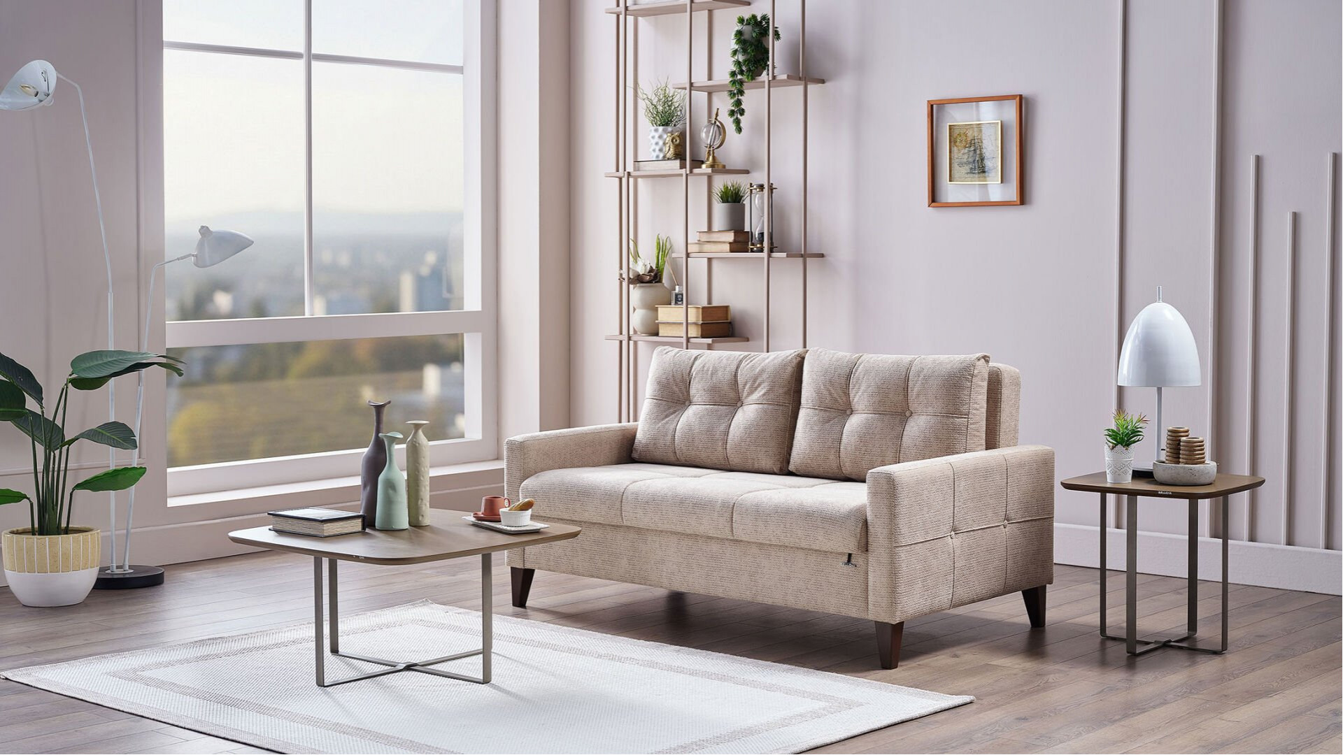 Sandro Family İkili Yataklı Sofa - Taupe