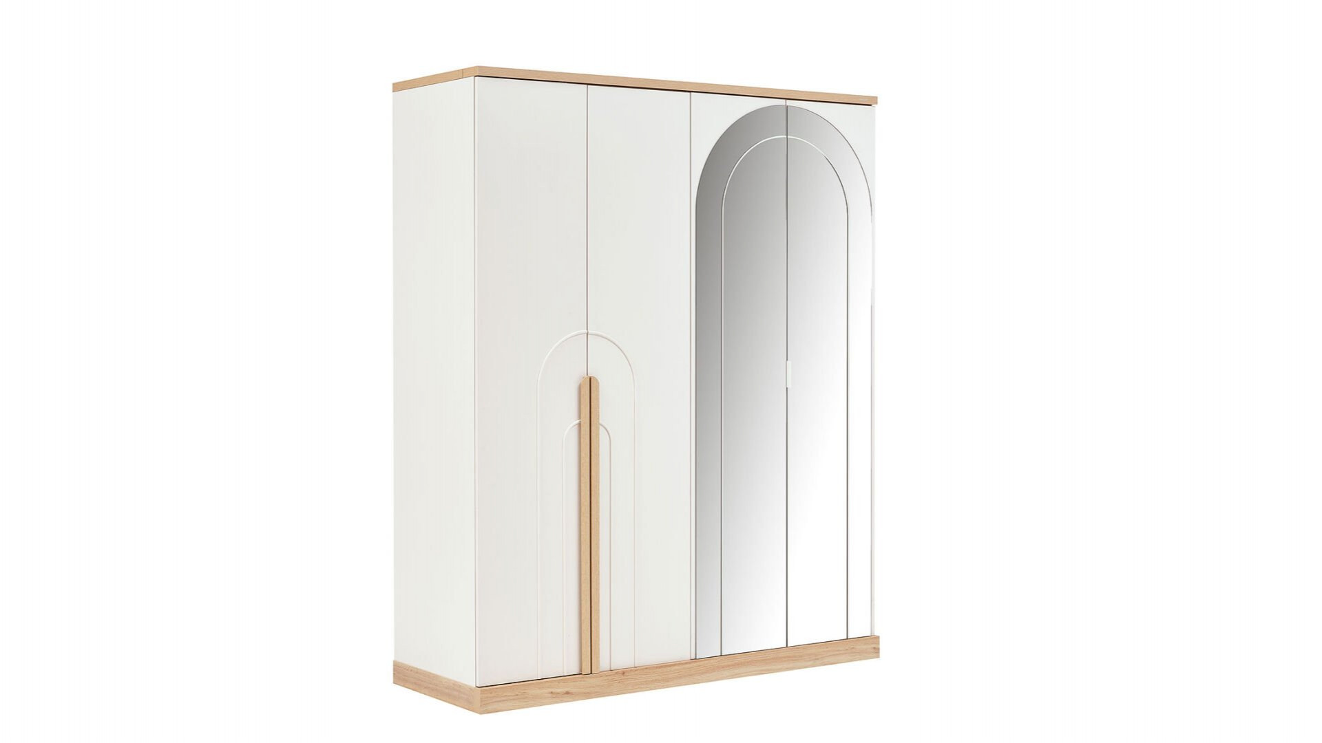 Boheems 4-türiger Kleiderschrank