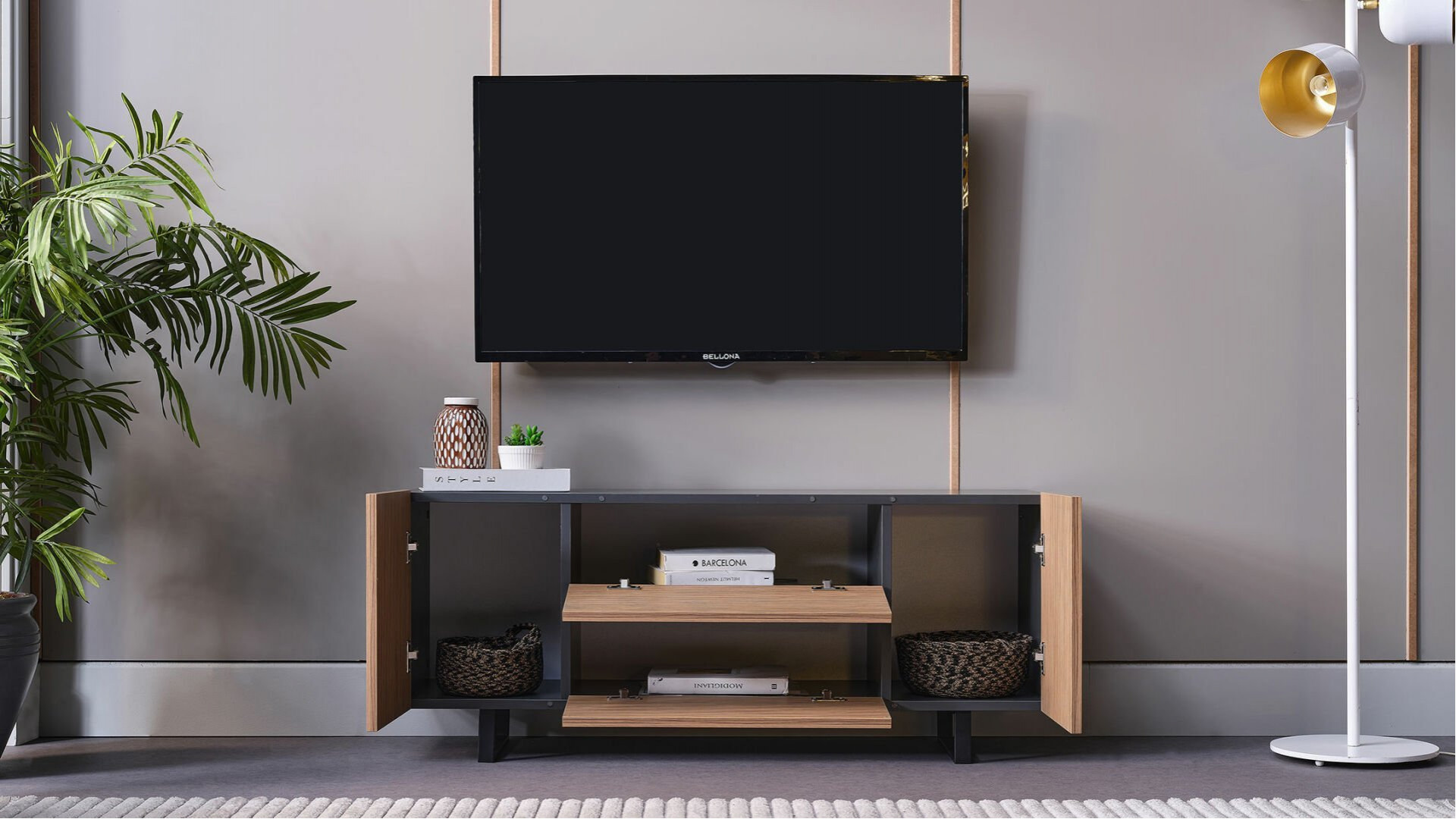 Dany TV-Tisch - Dunkelgrau