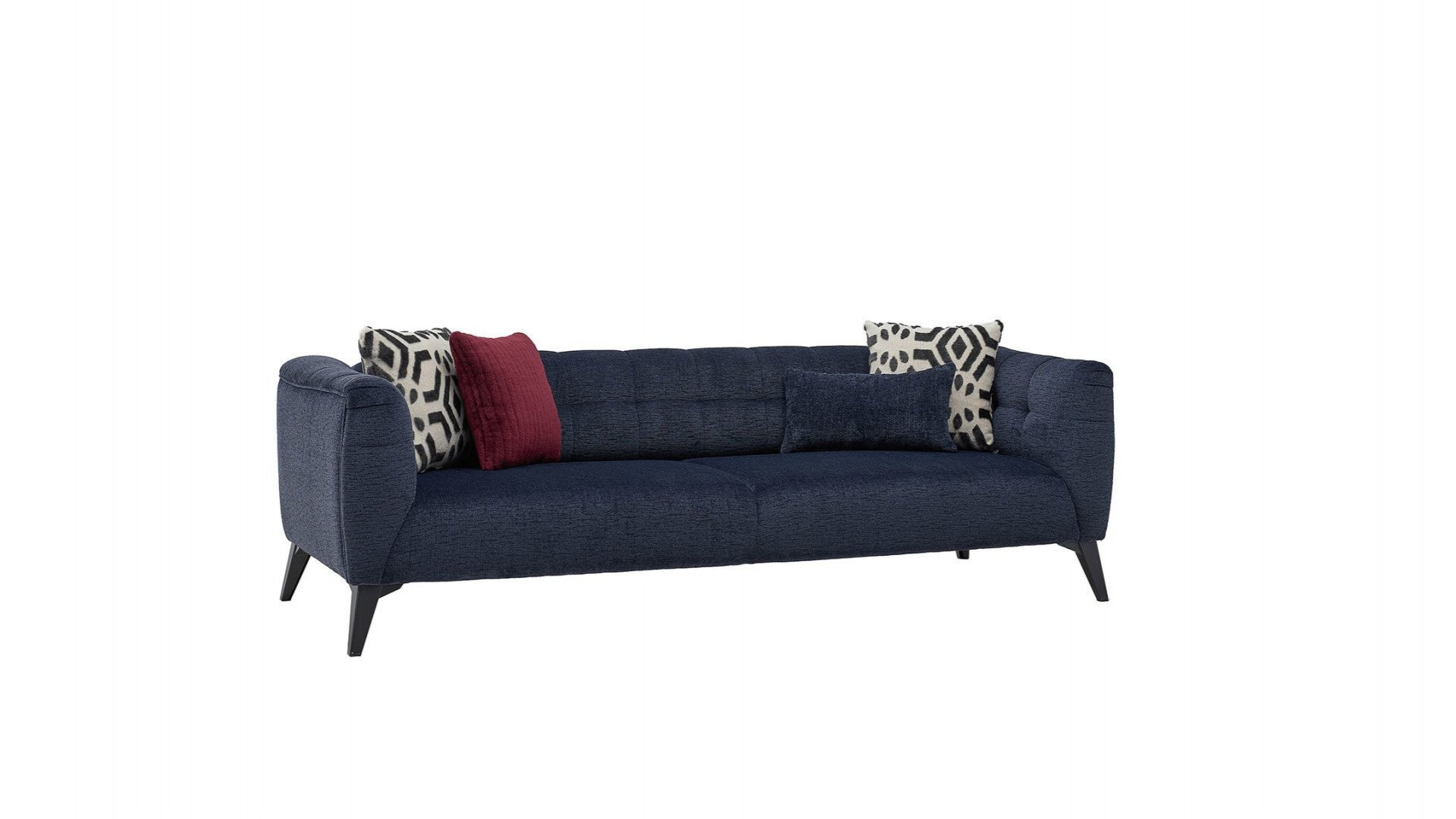 Indiana 3er-Sofa - Schwarze Füße