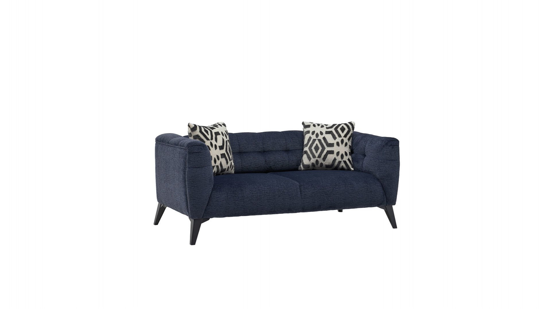 Indiana 2er-Sofa - Schwarze Füße