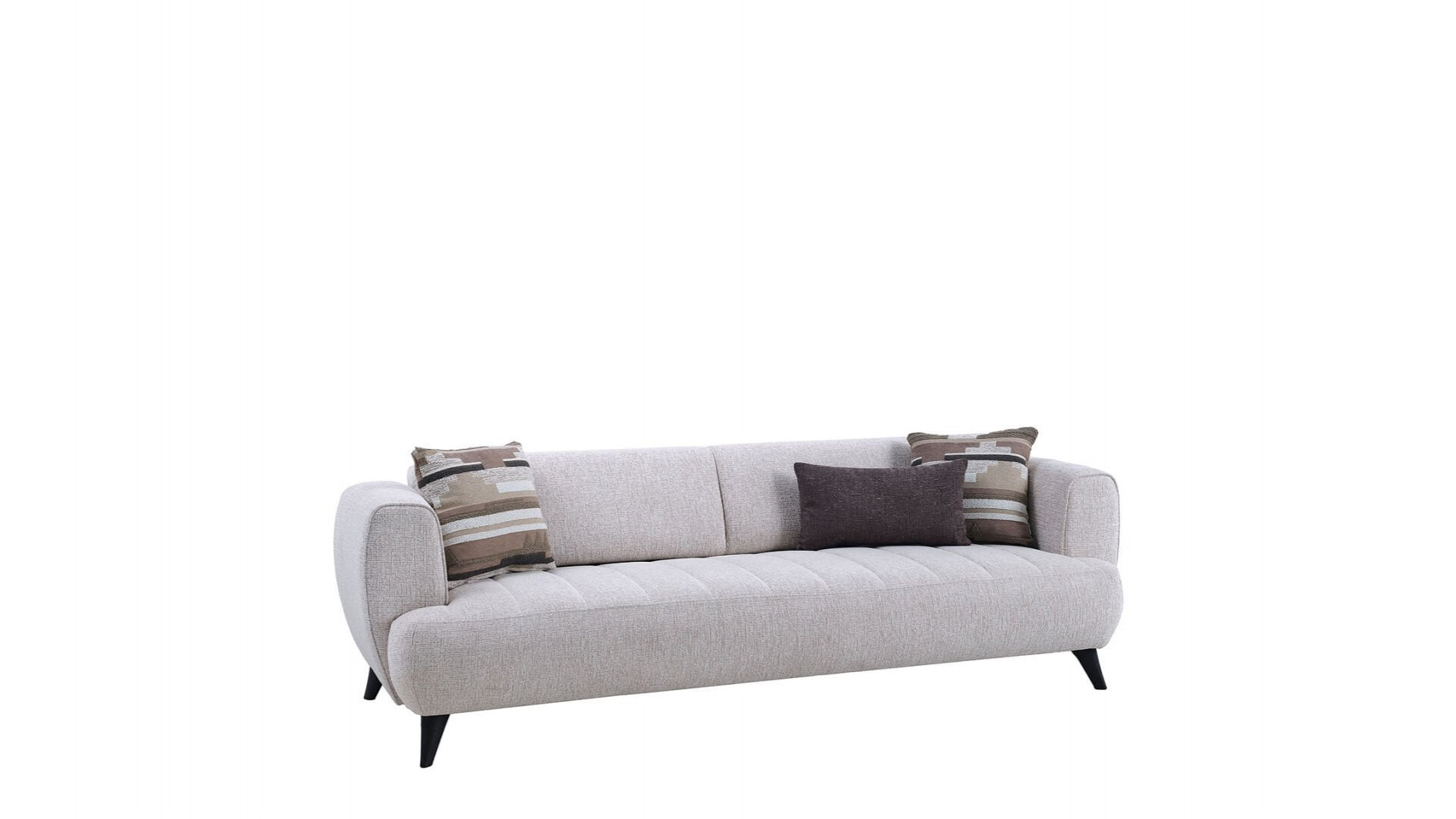 Mona 3er-Sofa - Beige - Kahve-Füße