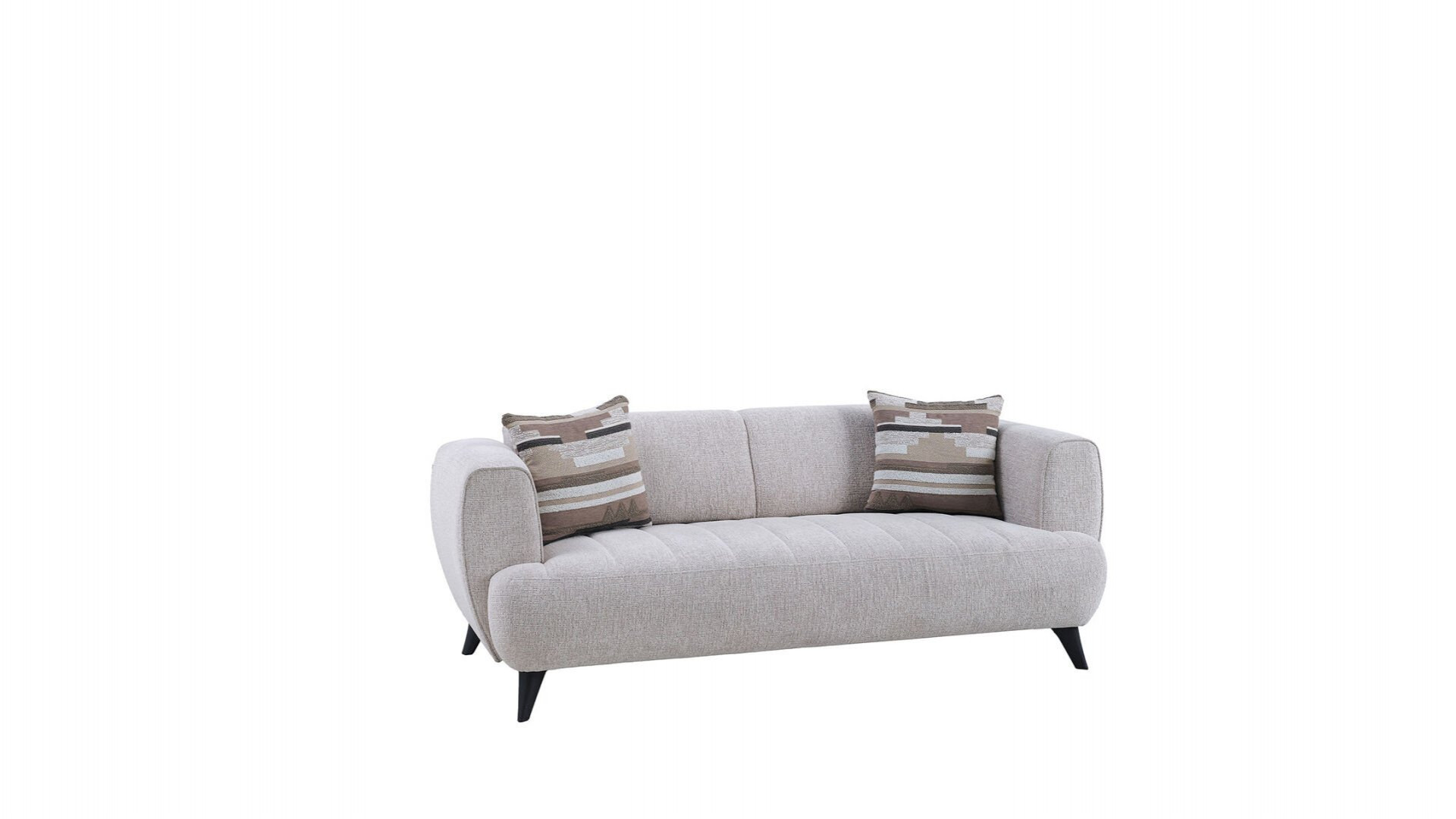 Mona 2er-Sofa - Beige - Kahve-Füße