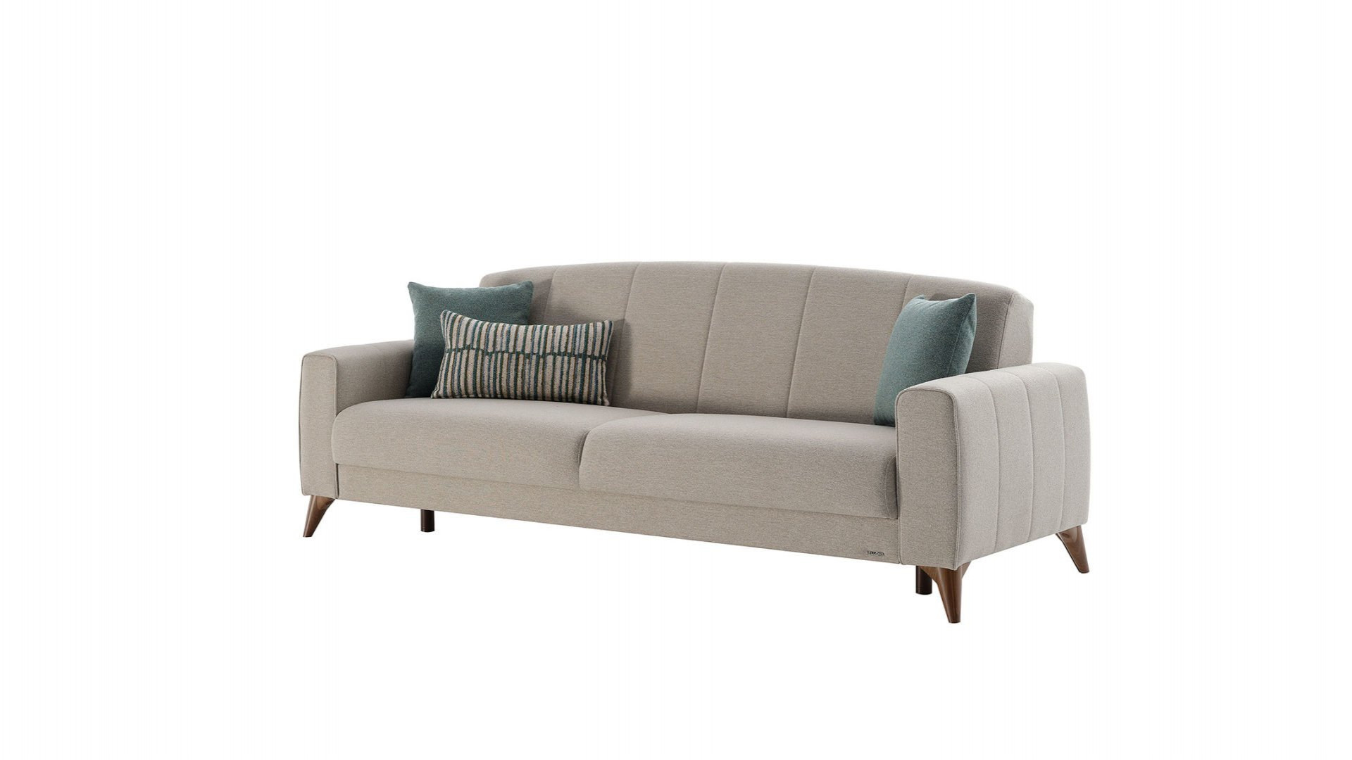Nilya 3er-Sofa Creme - Grün