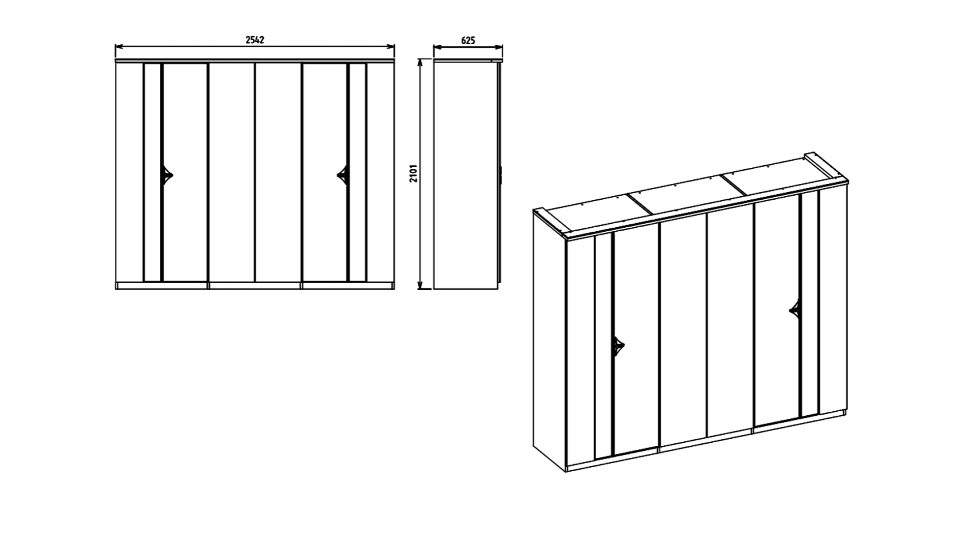 Leny 6-türiger Schrank