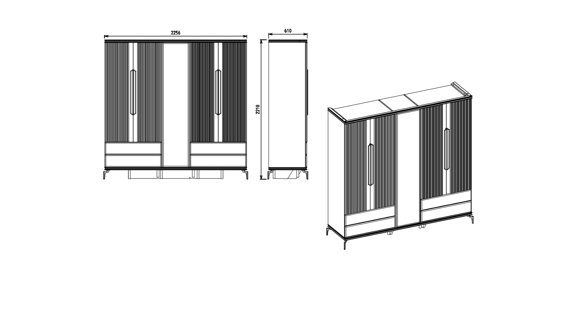 Montego 5-türiger Schrank