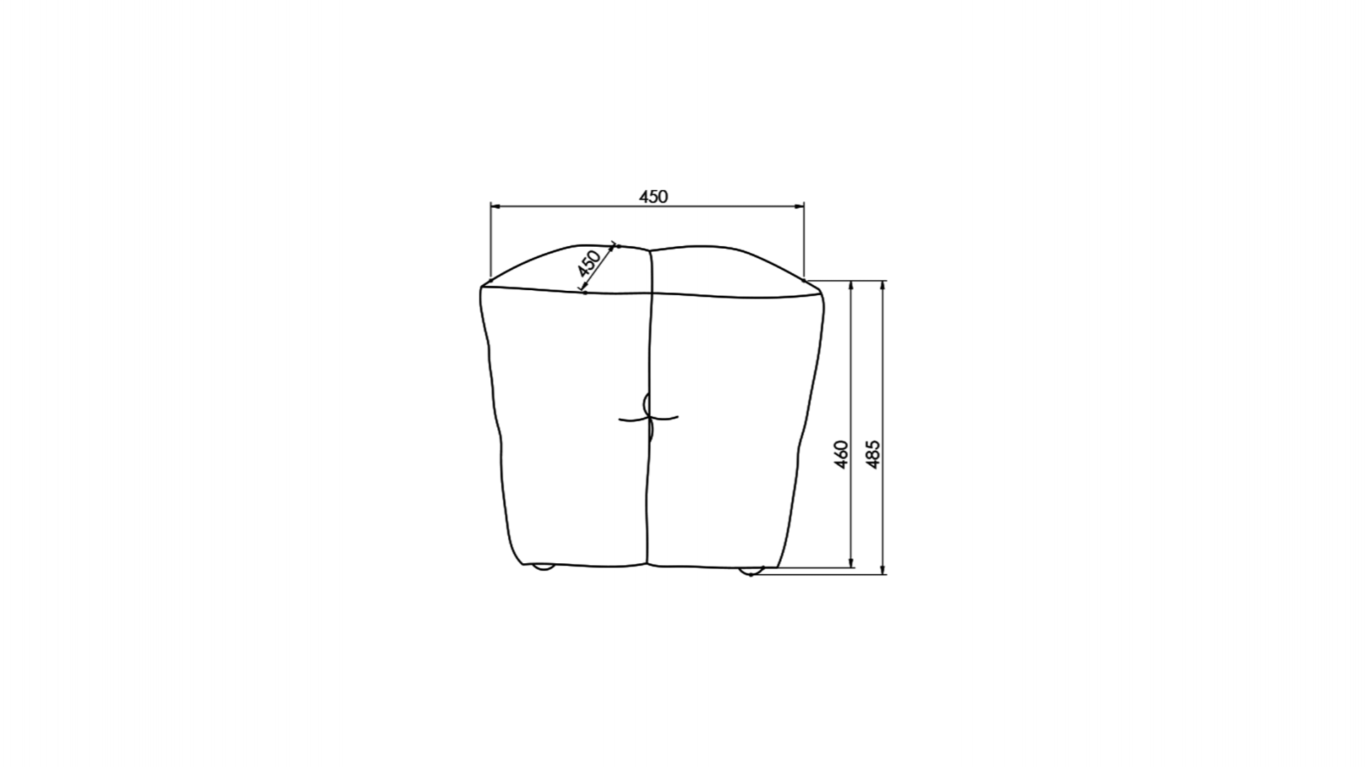 Claris Quadratisch Hocker
