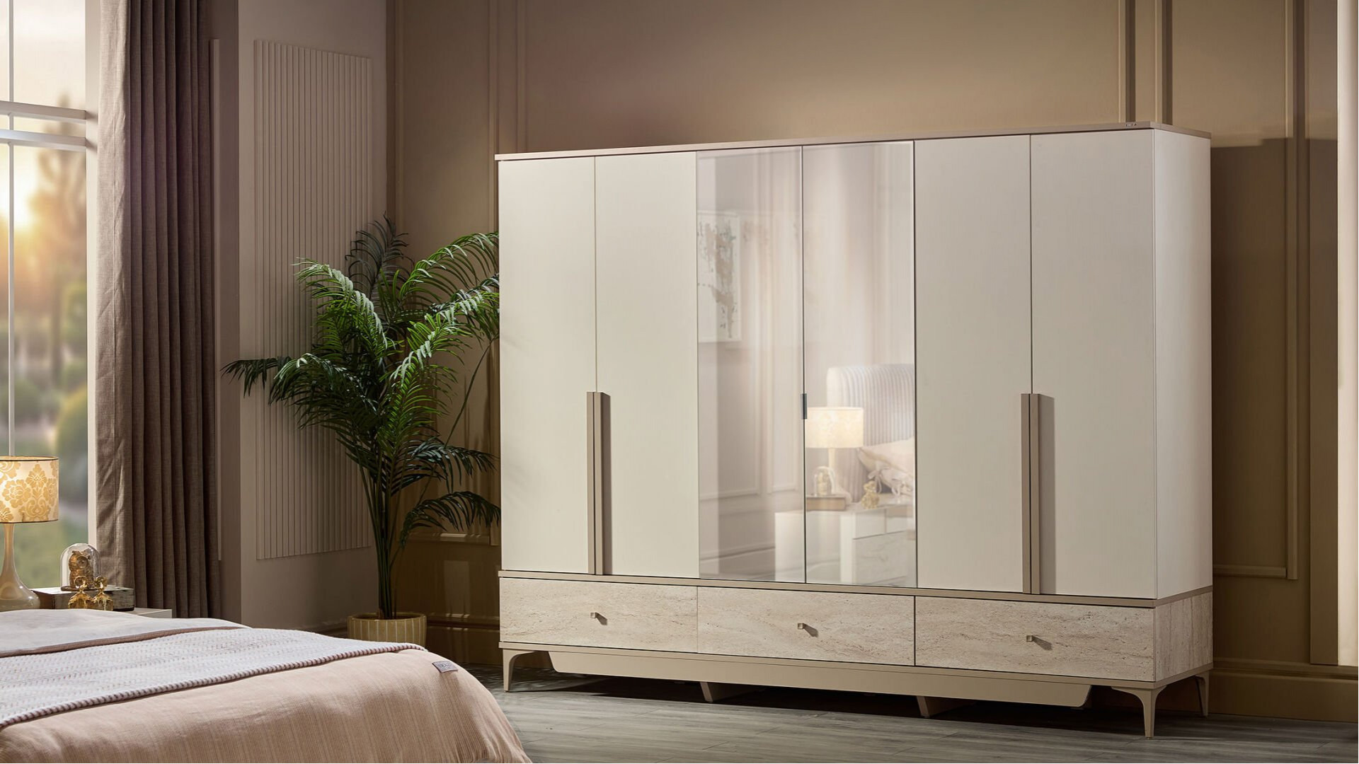 Anton 6-türiger Kleiderschrank