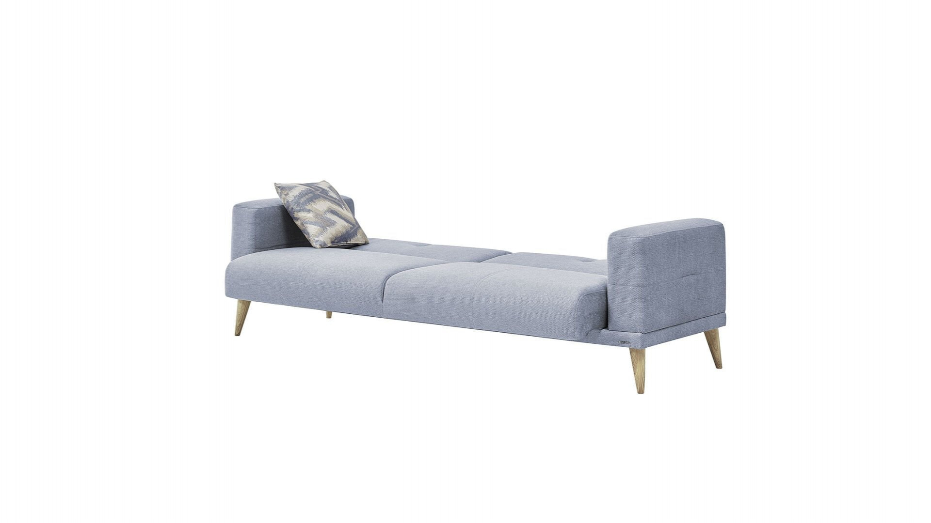 Caldera 3er-Sofa - Blau - Eiche-Füße
